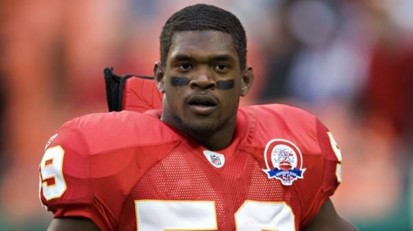 Jovan Belcher glaring