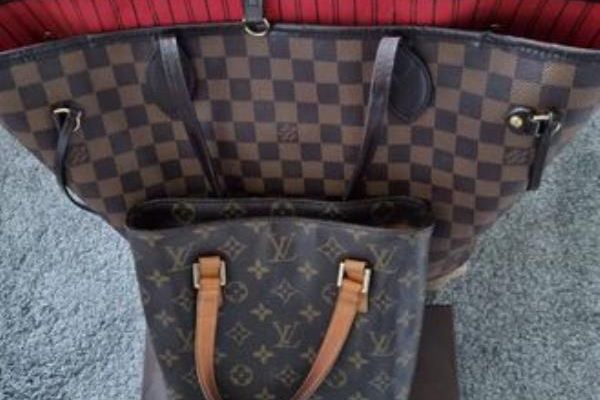 A Louis Vuitton deisgner luxury bags seized during a CAB raid. 