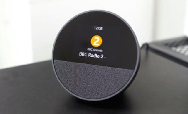 BBC Radio 2 playing on an Amazon Echo Spot 2024.